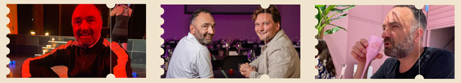 Harold en Rutger hier op de foto testen 10 uitjes en delen hun top 10 Immersive beleving.
